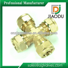 china manufacture customized good sale cw614n or cw617n 4 way forged copper fitting for pex al pex pipes